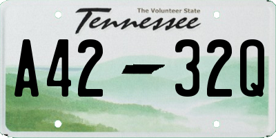 TN license plate A4232Q