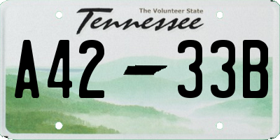 TN license plate A4233B