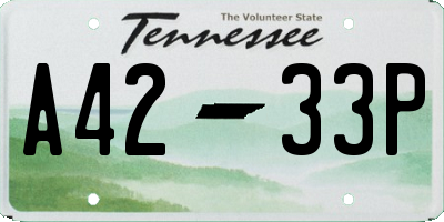 TN license plate A4233P