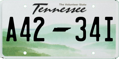 TN license plate A4234I