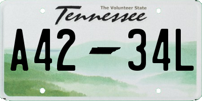 TN license plate A4234L