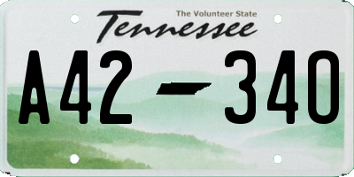 TN license plate A4234O