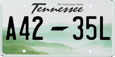 TN license plate A4235L