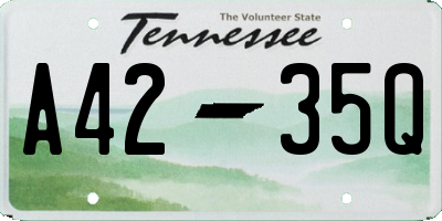 TN license plate A4235Q