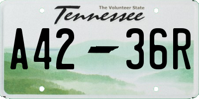 TN license plate A4236R