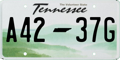 TN license plate A4237G