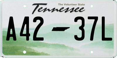 TN license plate A4237L