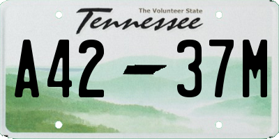 TN license plate A4237M