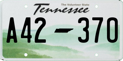 TN license plate A4237O