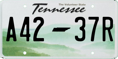TN license plate A4237R