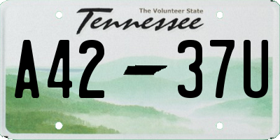 TN license plate A4237U