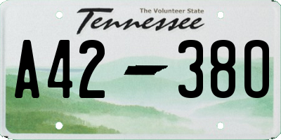 TN license plate A4238O