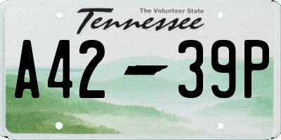 TN license plate A4239P