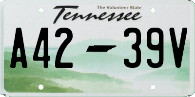 TN license plate A4239V