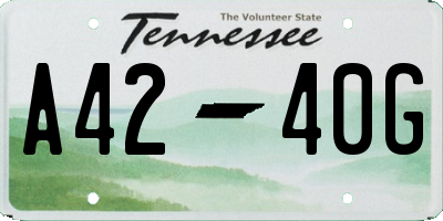 TN license plate A4240G