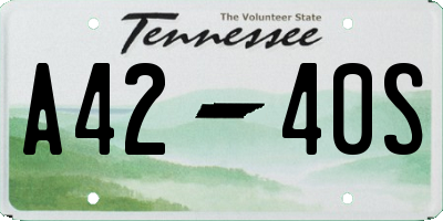 TN license plate A4240S