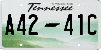 TN license plate A4241C