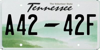 TN license plate A4242F