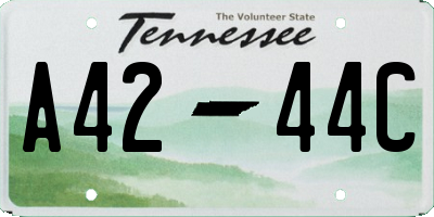 TN license plate A4244C