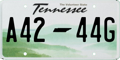 TN license plate A4244G