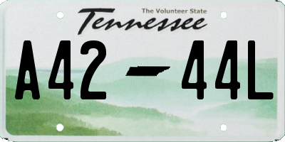 TN license plate A4244L