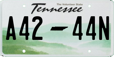 TN license plate A4244N