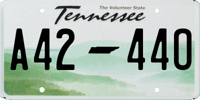 TN license plate A4244O