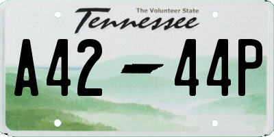 TN license plate A4244P
