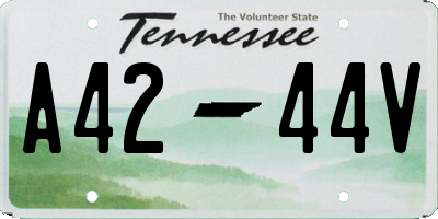 TN license plate A4244V