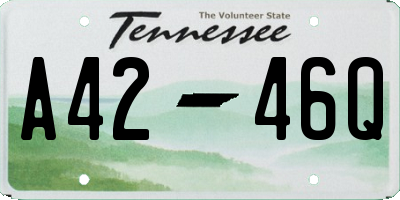 TN license plate A4246Q