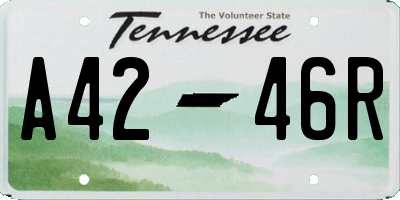 TN license plate A4246R