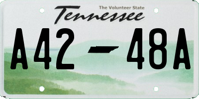 TN license plate A4248A