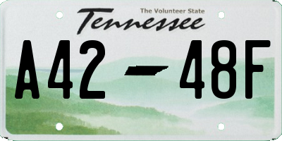 TN license plate A4248F