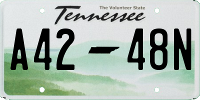 TN license plate A4248N