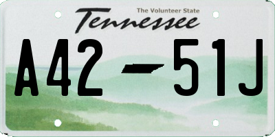 TN license plate A4251J
