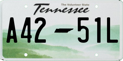 TN license plate A4251L