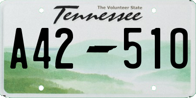 TN license plate A4251O