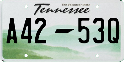 TN license plate A4253Q