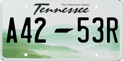 TN license plate A4253R
