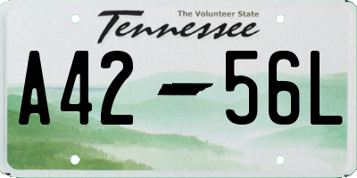 TN license plate A4256L