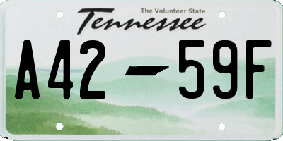 TN license plate A4259F
