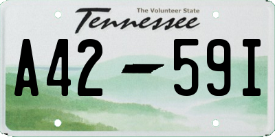 TN license plate A4259I