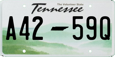 TN license plate A4259Q