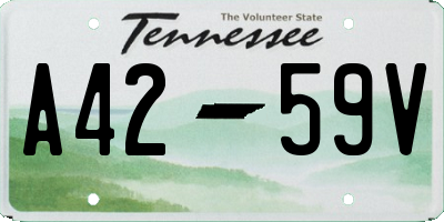TN license plate A4259V