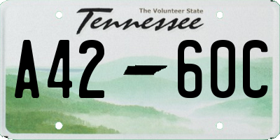 TN license plate A4260C