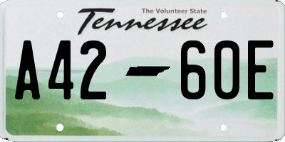 TN license plate A4260E