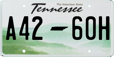 TN license plate A4260H