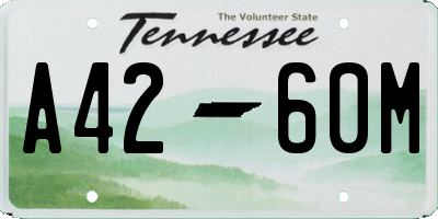 TN license plate A4260M