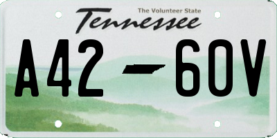TN license plate A4260V