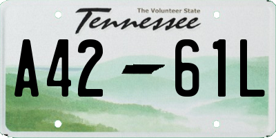 TN license plate A4261L